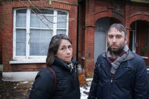  Cllr Katherine Reece and Cllr Richard Wilson outside one of the borough’s empty homes